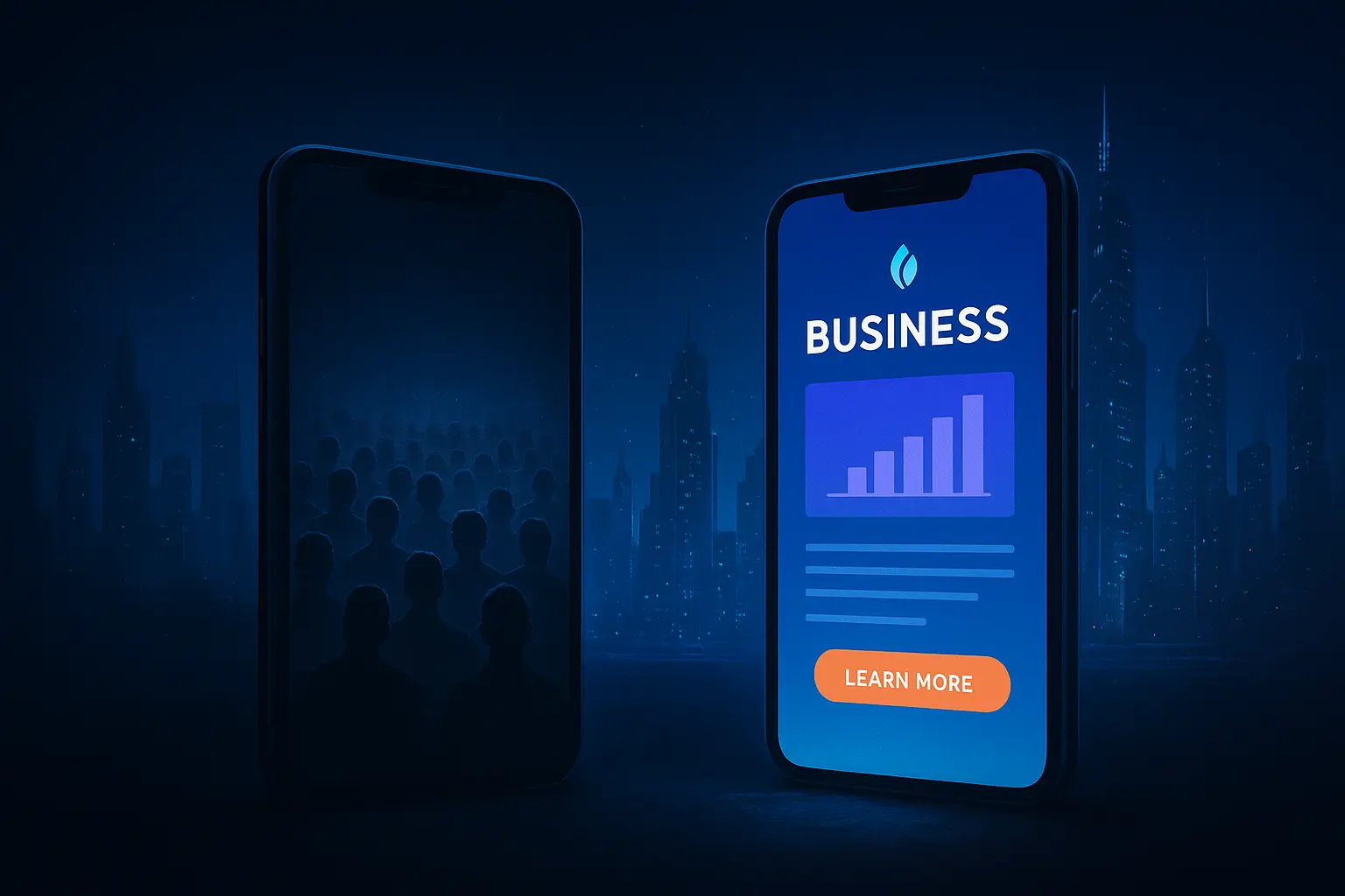 Mobile SEO in India concept showing smartphone users and disappearing website traffic